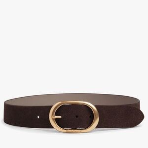NWT Favorite Daughter THE SUEDE JEAN BELT In Chocolate/Antique Brass